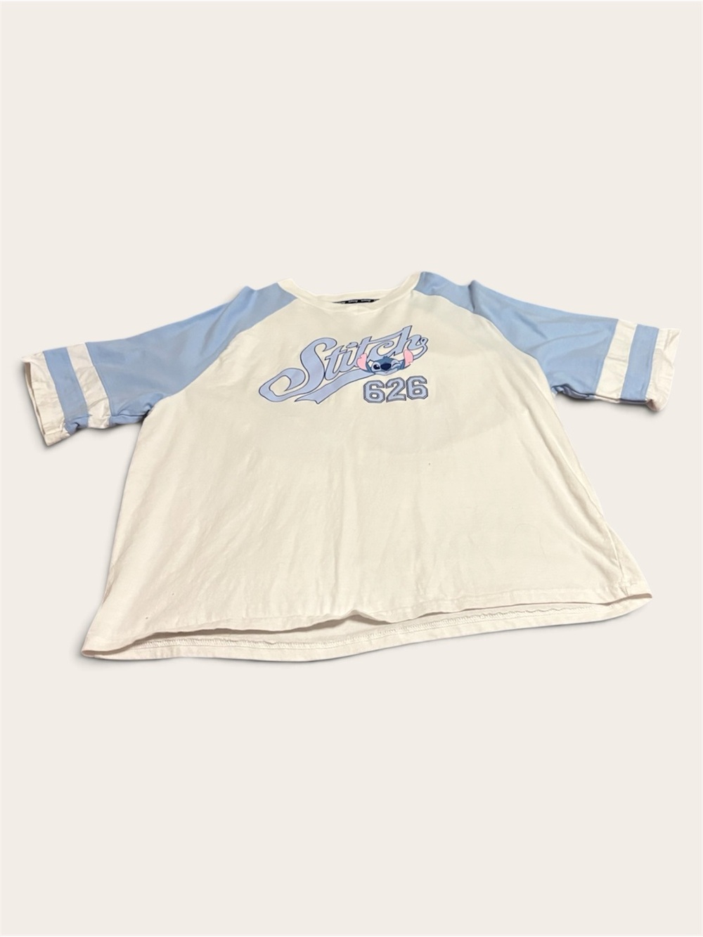 Disney Stitch 626 Blue & White Raglan T-Shirt | Unisex